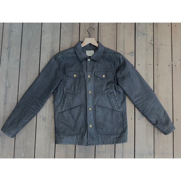 Ship John x Dehen 1920 Hopkins Jacket Black Waxed Canvas Medium/Long